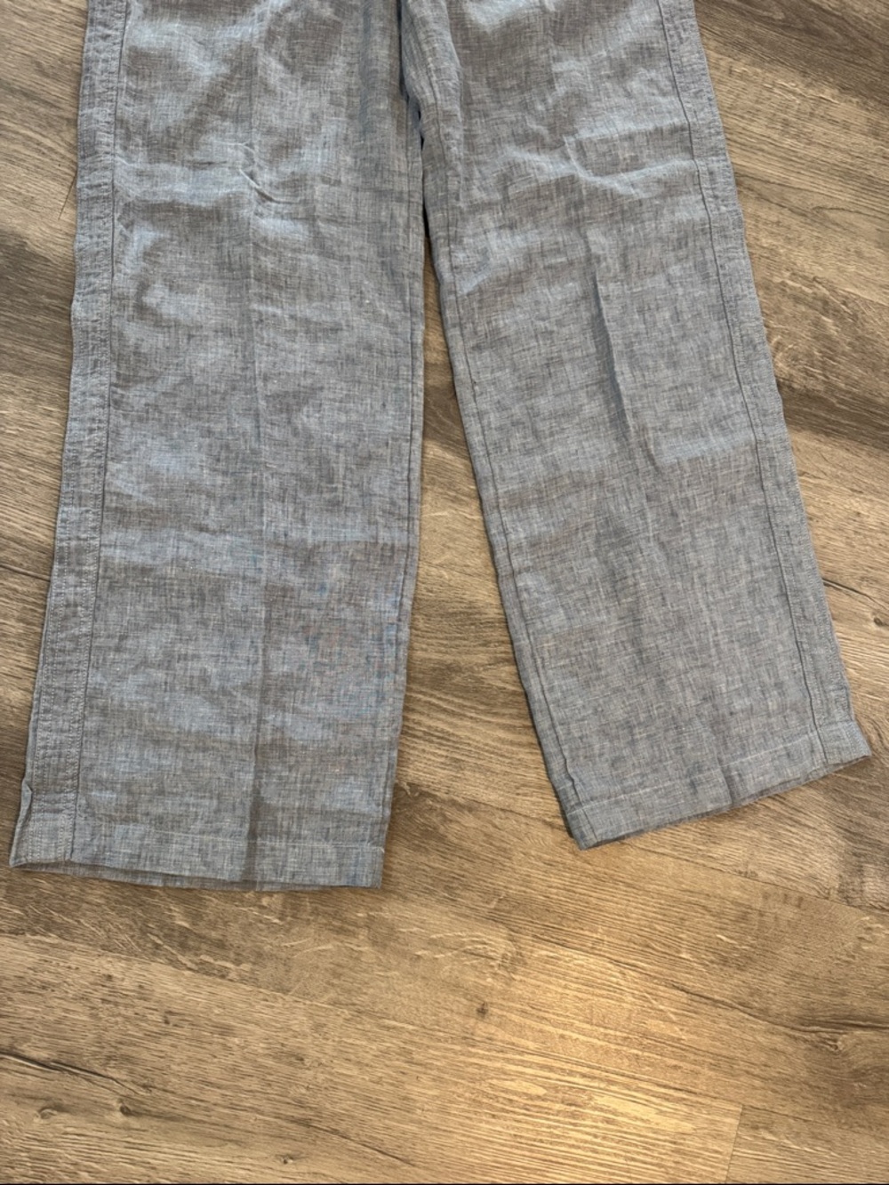 NWT Athleta Cabo Linen Wide Leg Pant "Chambray Blue" Size 6 TALL - Picture 4 of 12
